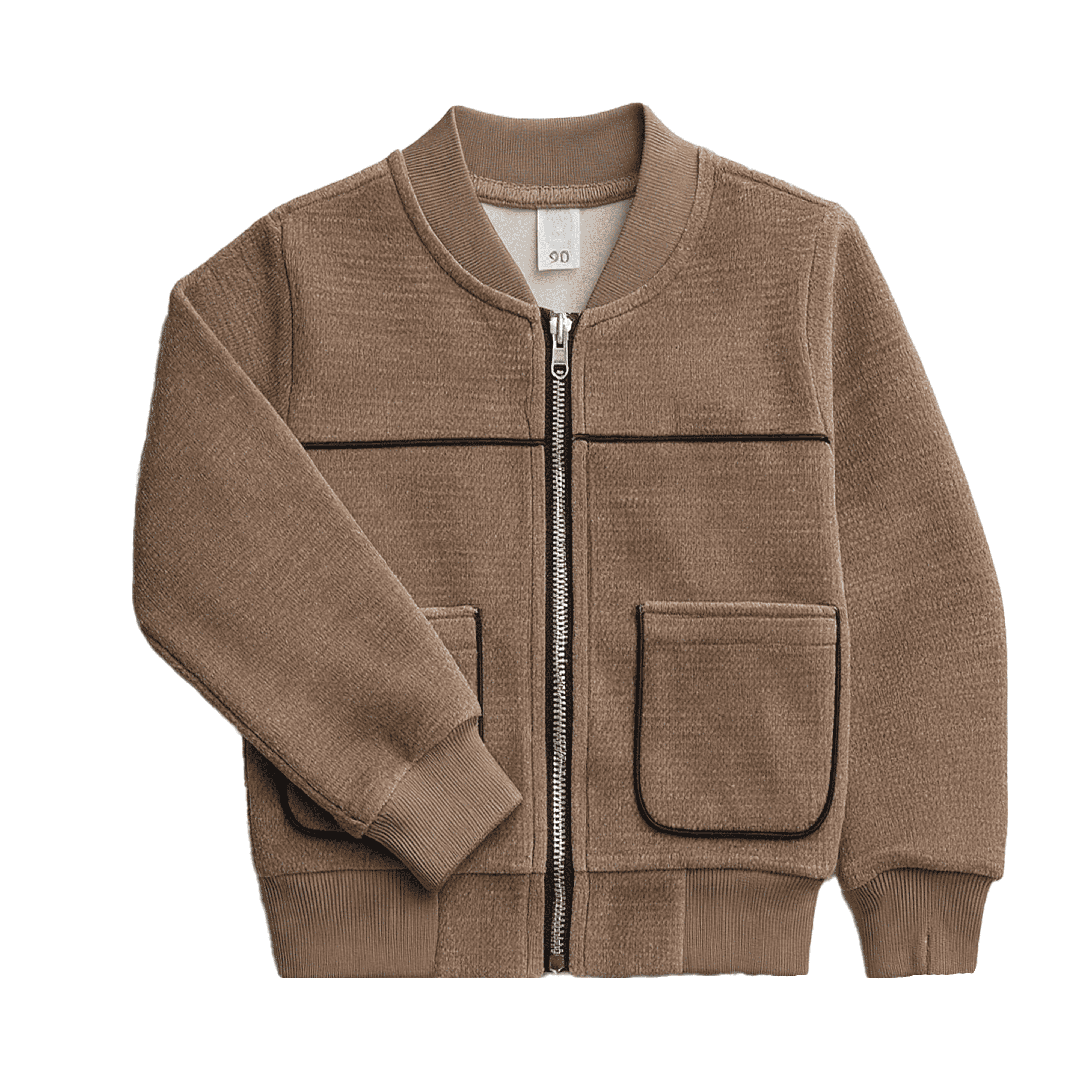 Brown Zip-Up Jacket & Jogger Set