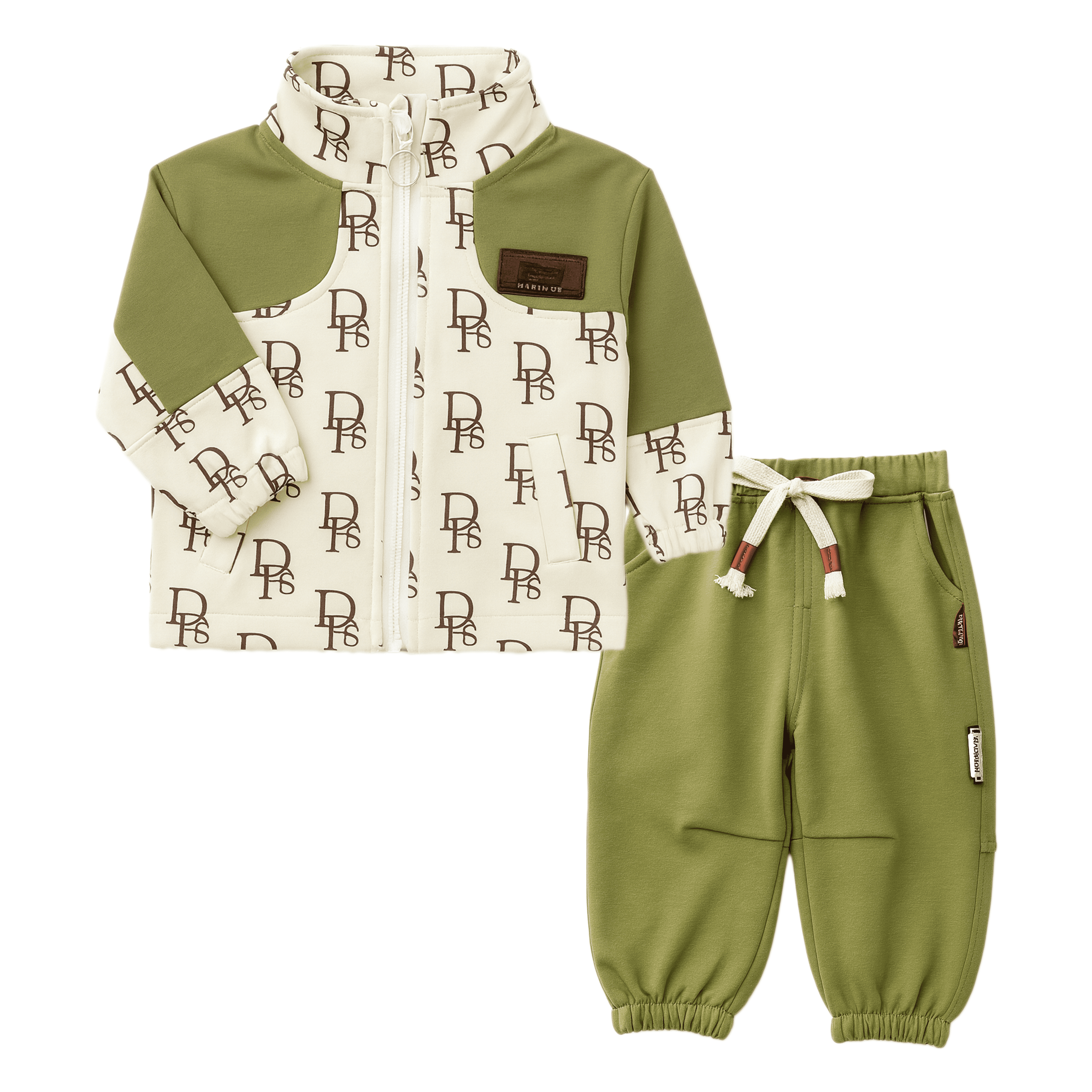 Green Monogram 3-Piece Suit