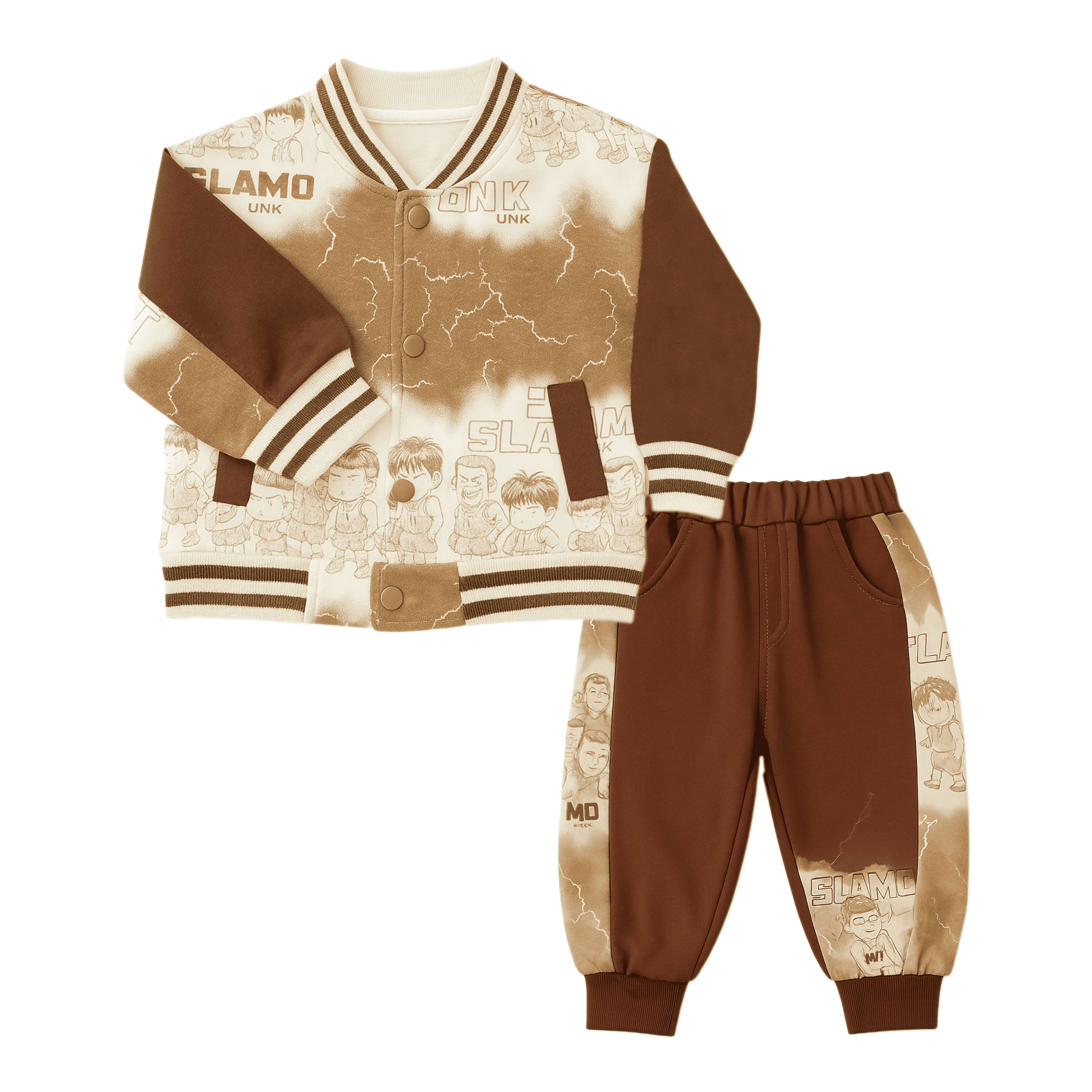 Brown Slam Dunk Varsity 3-Piece Suit