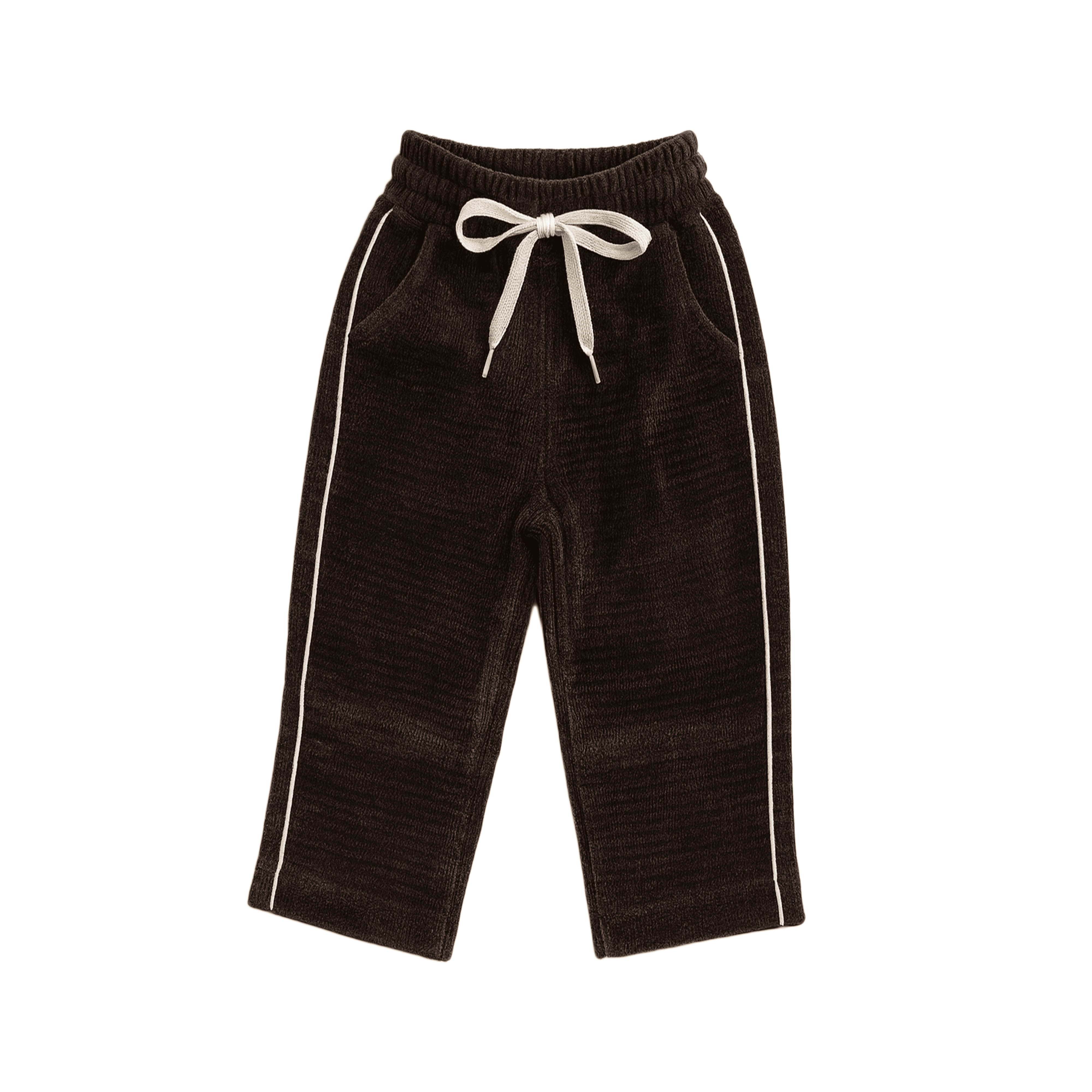 Dark Brown Velour Zip Jacket & Jogger Set