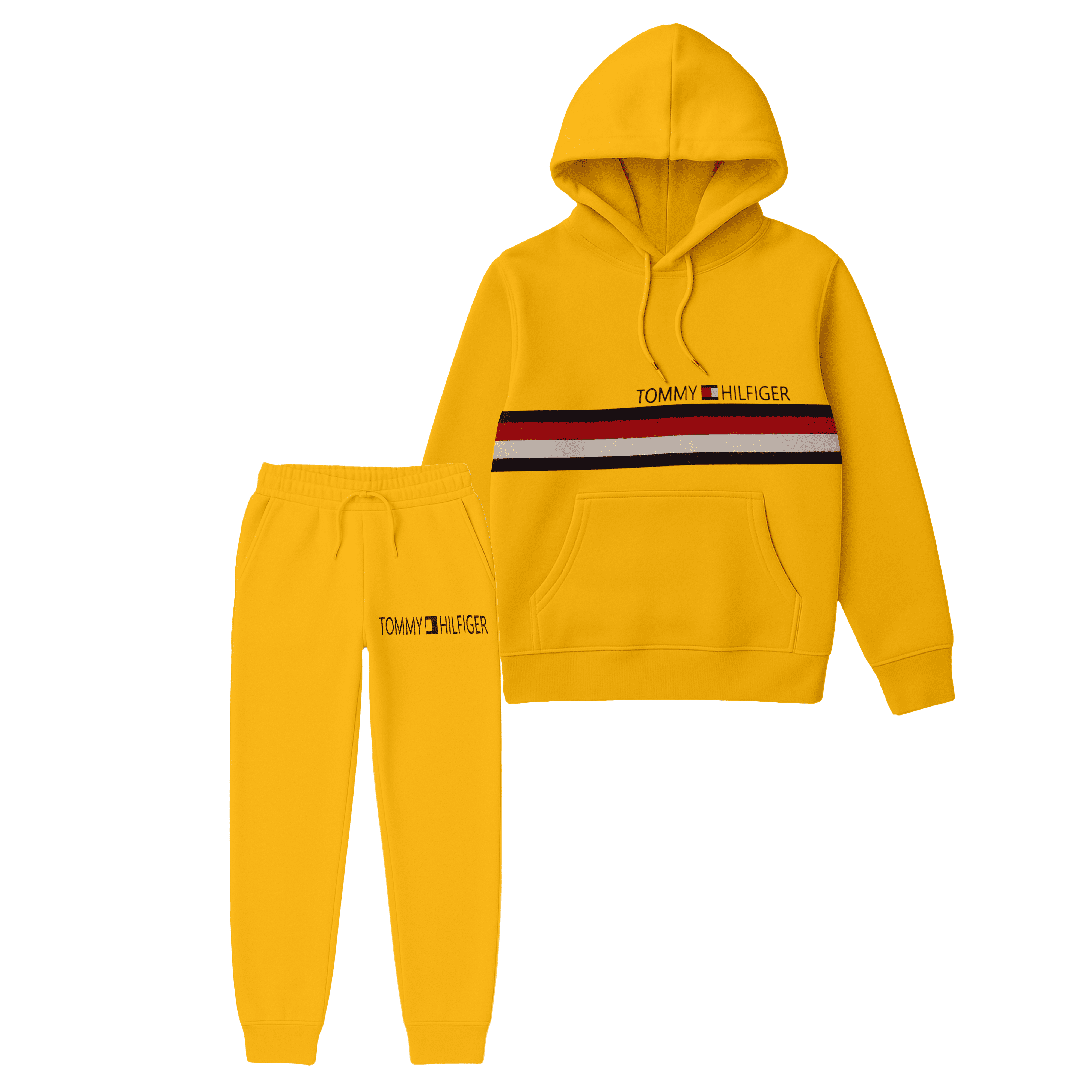 Yellow Tommy Hilfiger Hoodie & Jogger Suit