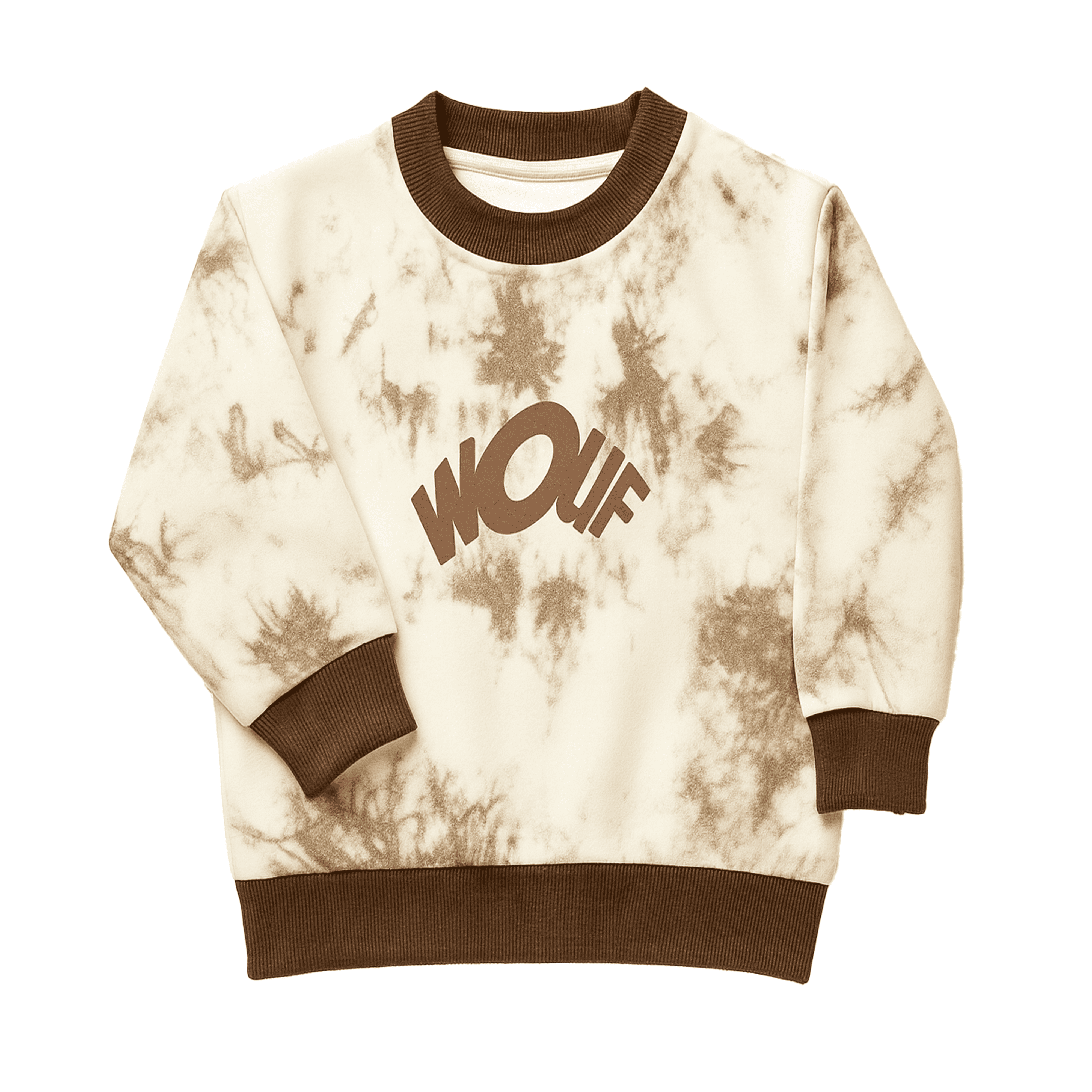 WOUF Brown Tie-Dye Tracksuit Set