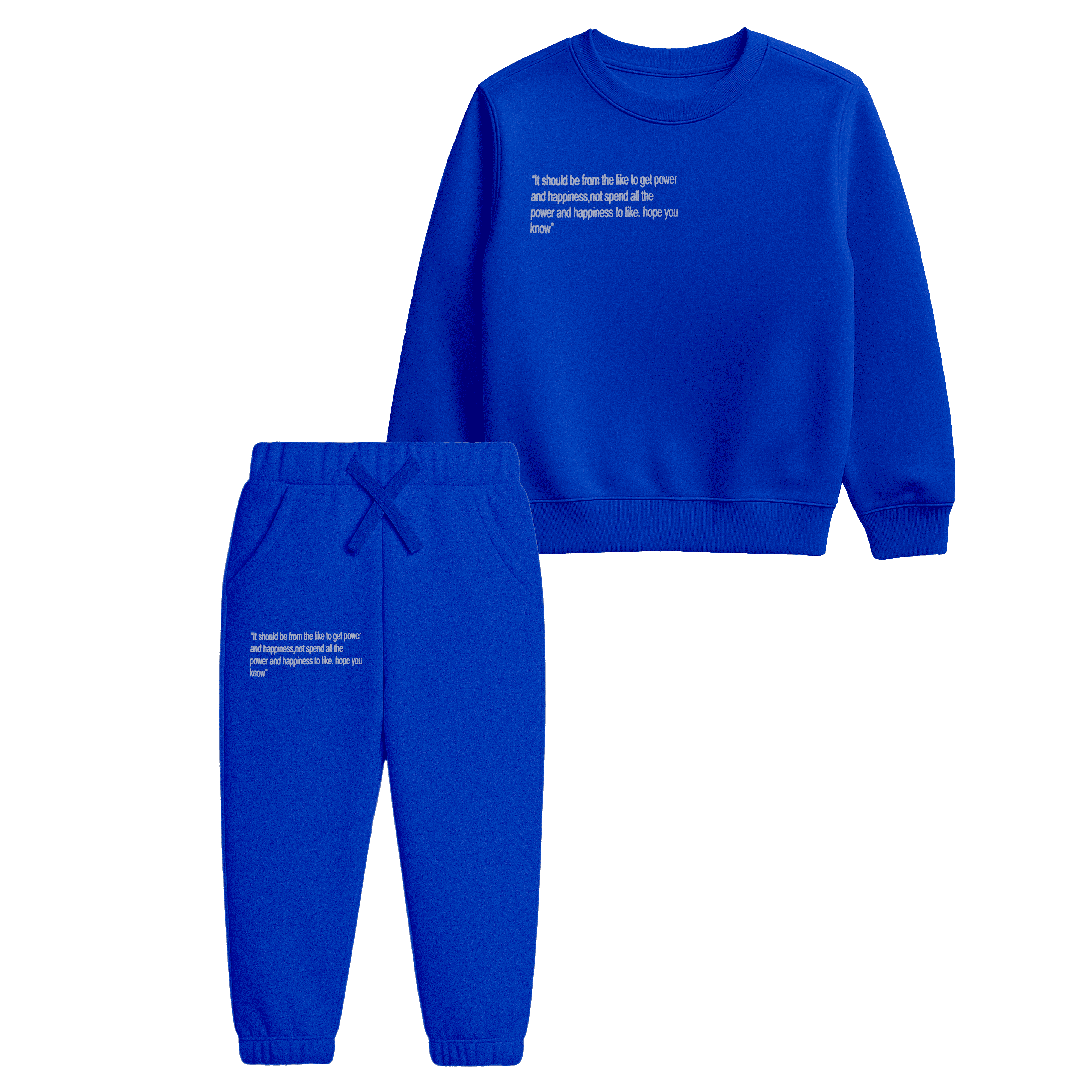 Blue Kids Sweatshirt & Trouser Tracksuit
