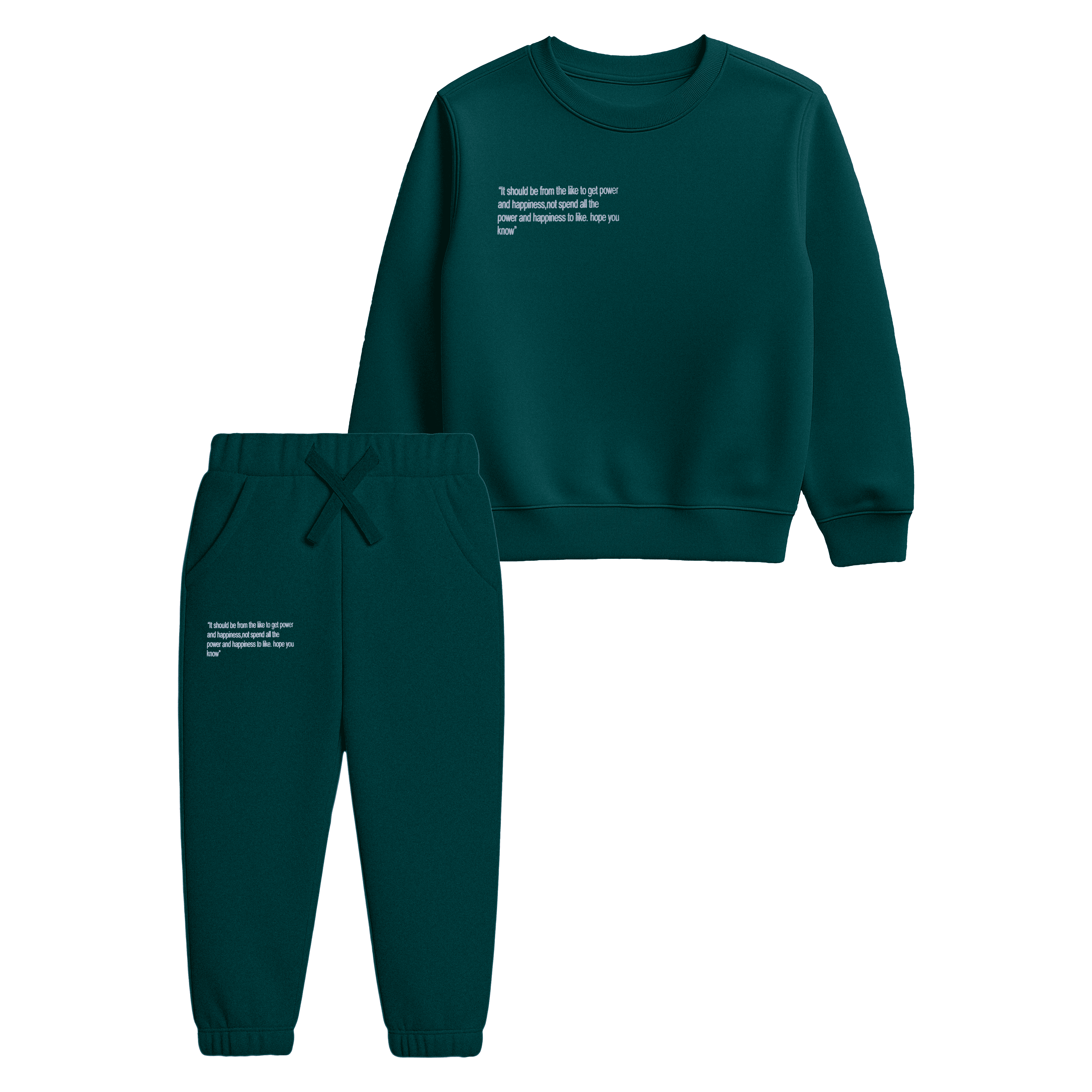 Emerald Green Kids Sweatshirt & Trouser Tracksuit