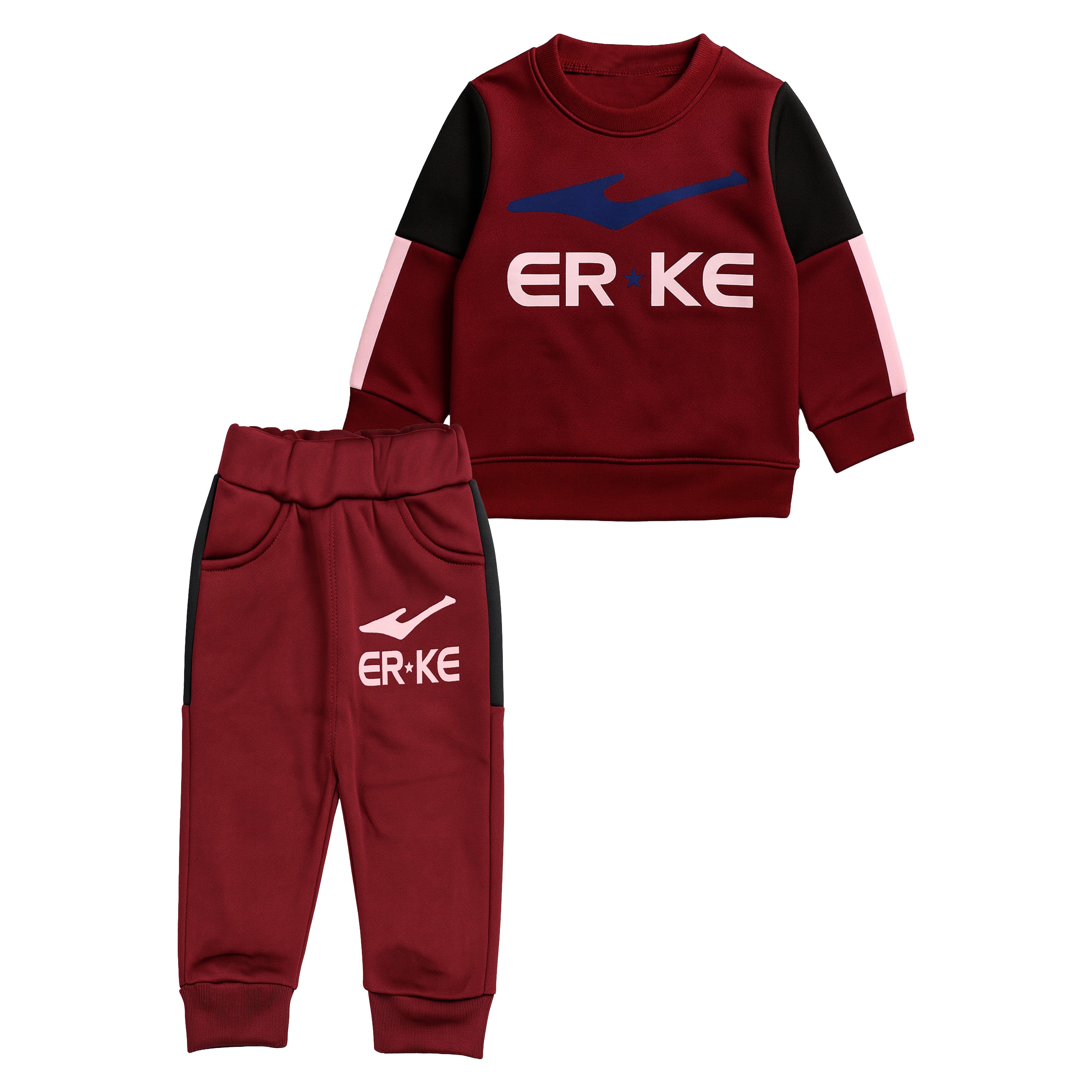 Maroon ERKE Kids' Sportswear Suit