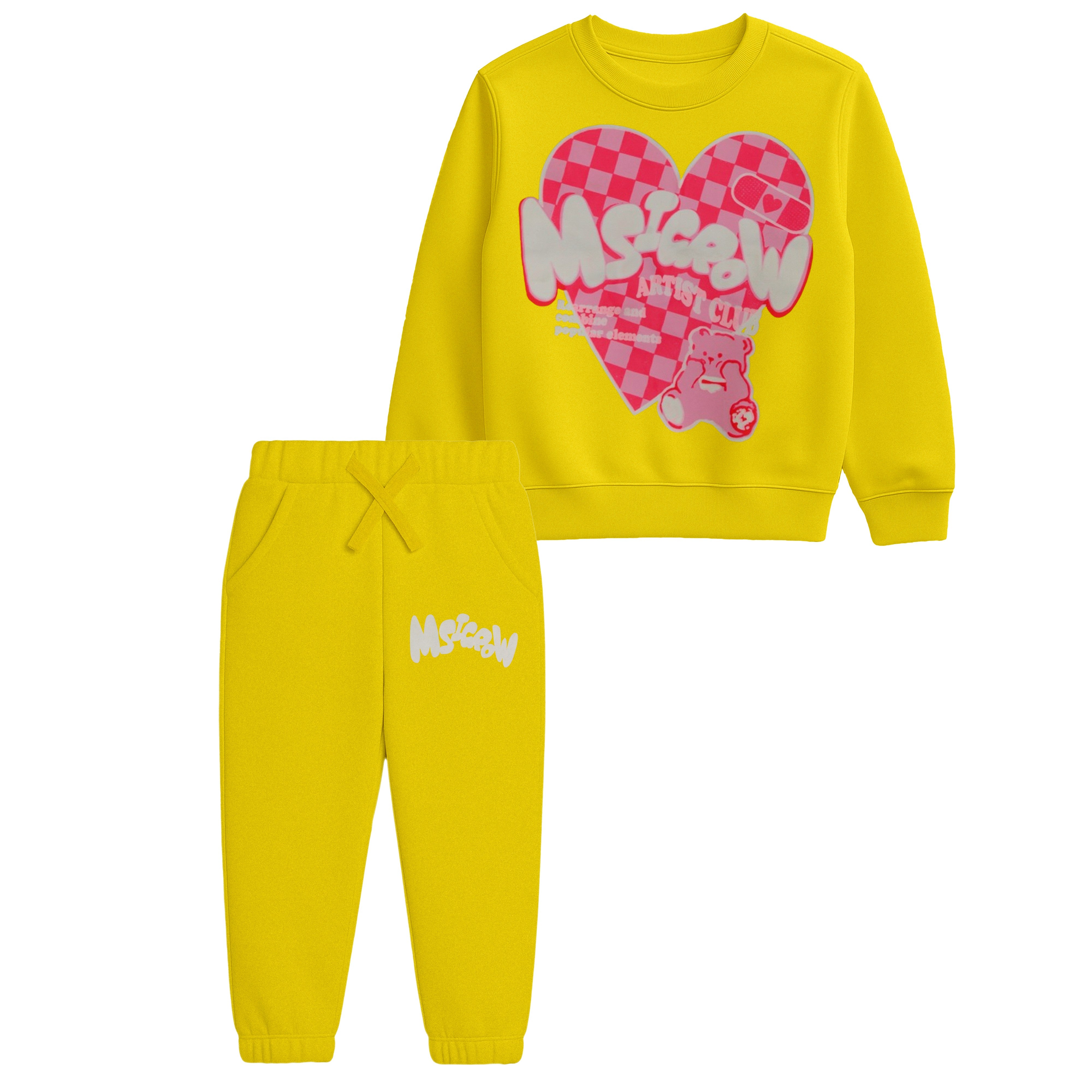 Mslcew Artist Club" Sweatshirt and Joggers Suit