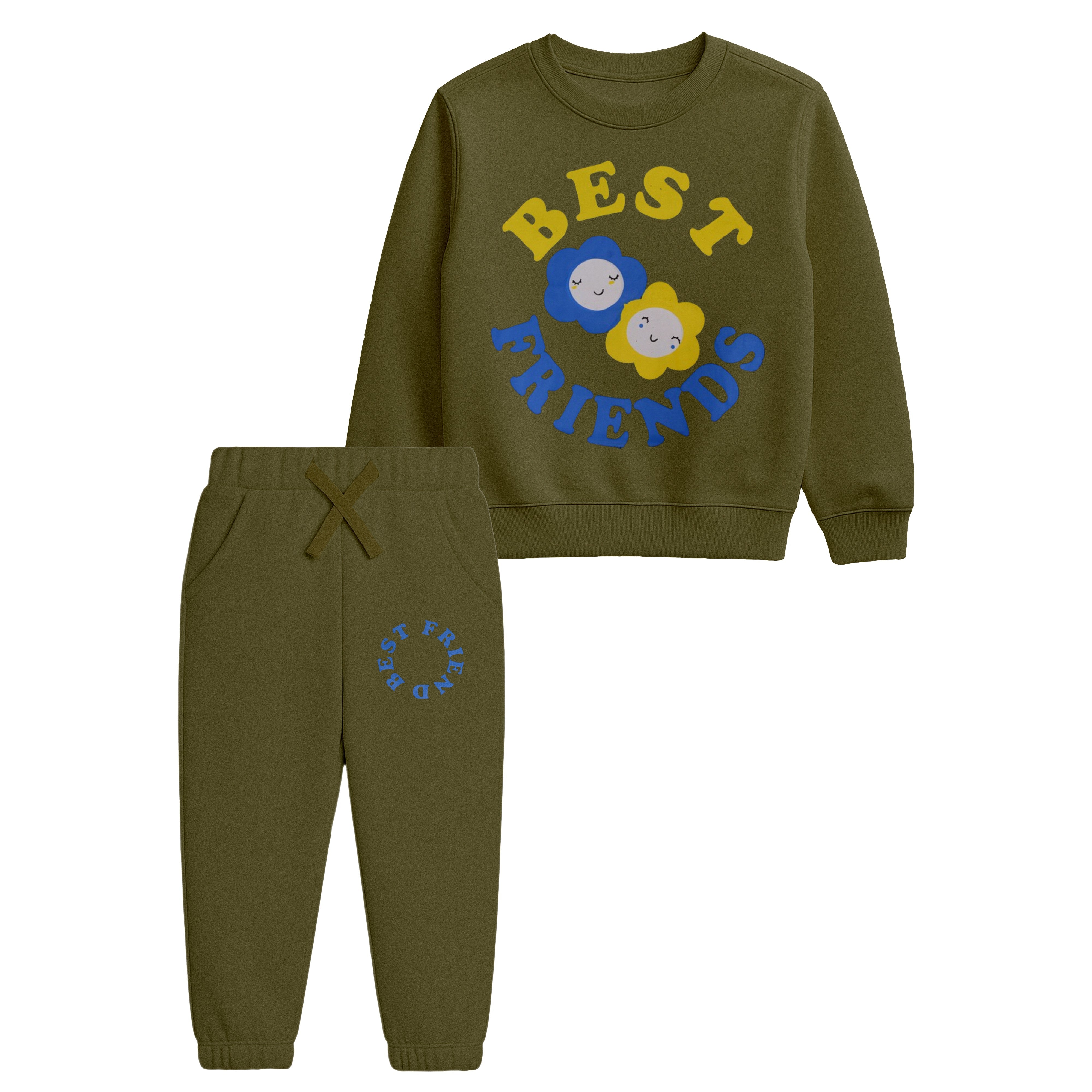 Best Friends" Sweatshirt and Trousers Suit