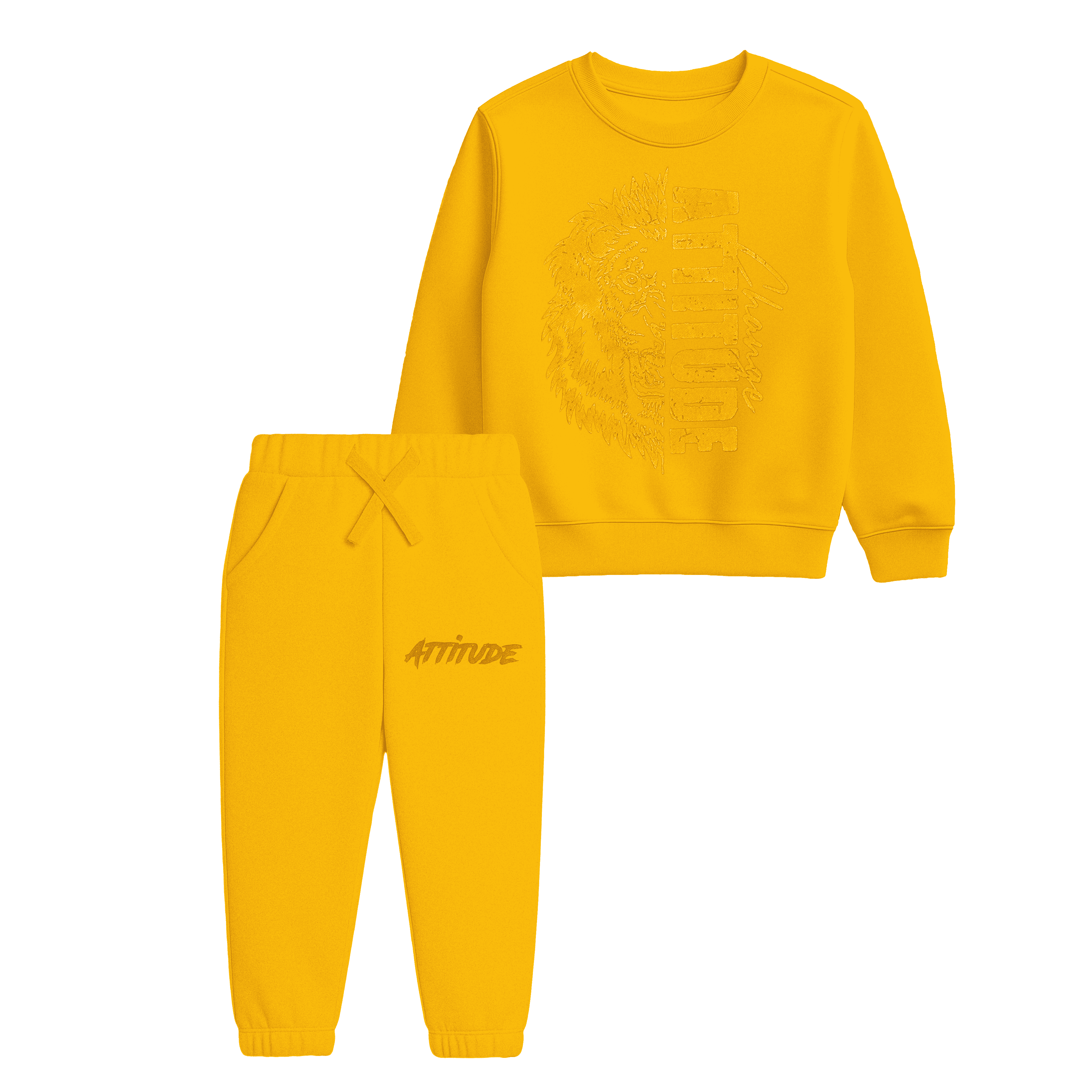 Yellow "Attitude" Loungewear Set
