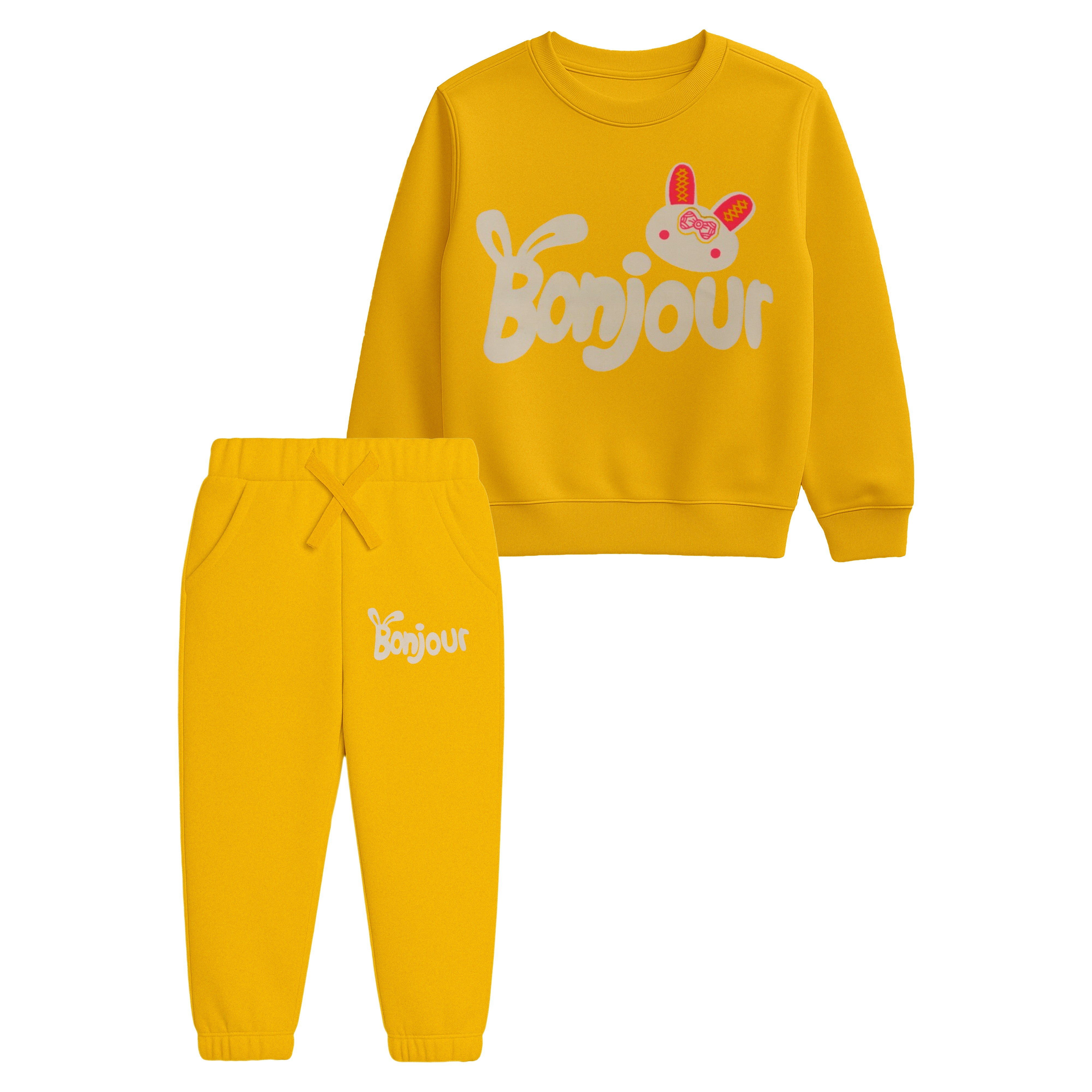 "Beautiful Girl" Sweatshirt and Joggers Set (Beige)