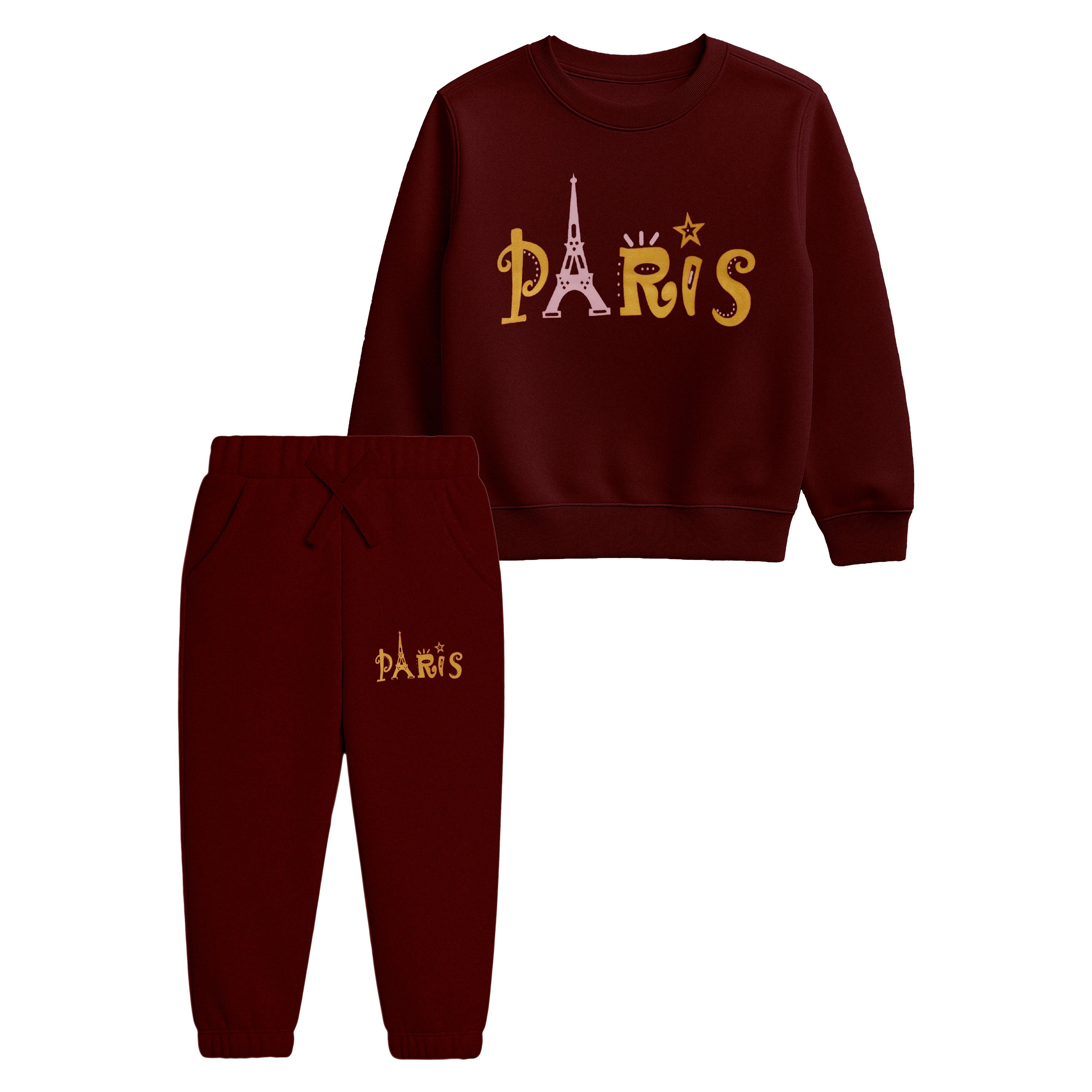 Paris Print Sweatshirt and Joggers Suit