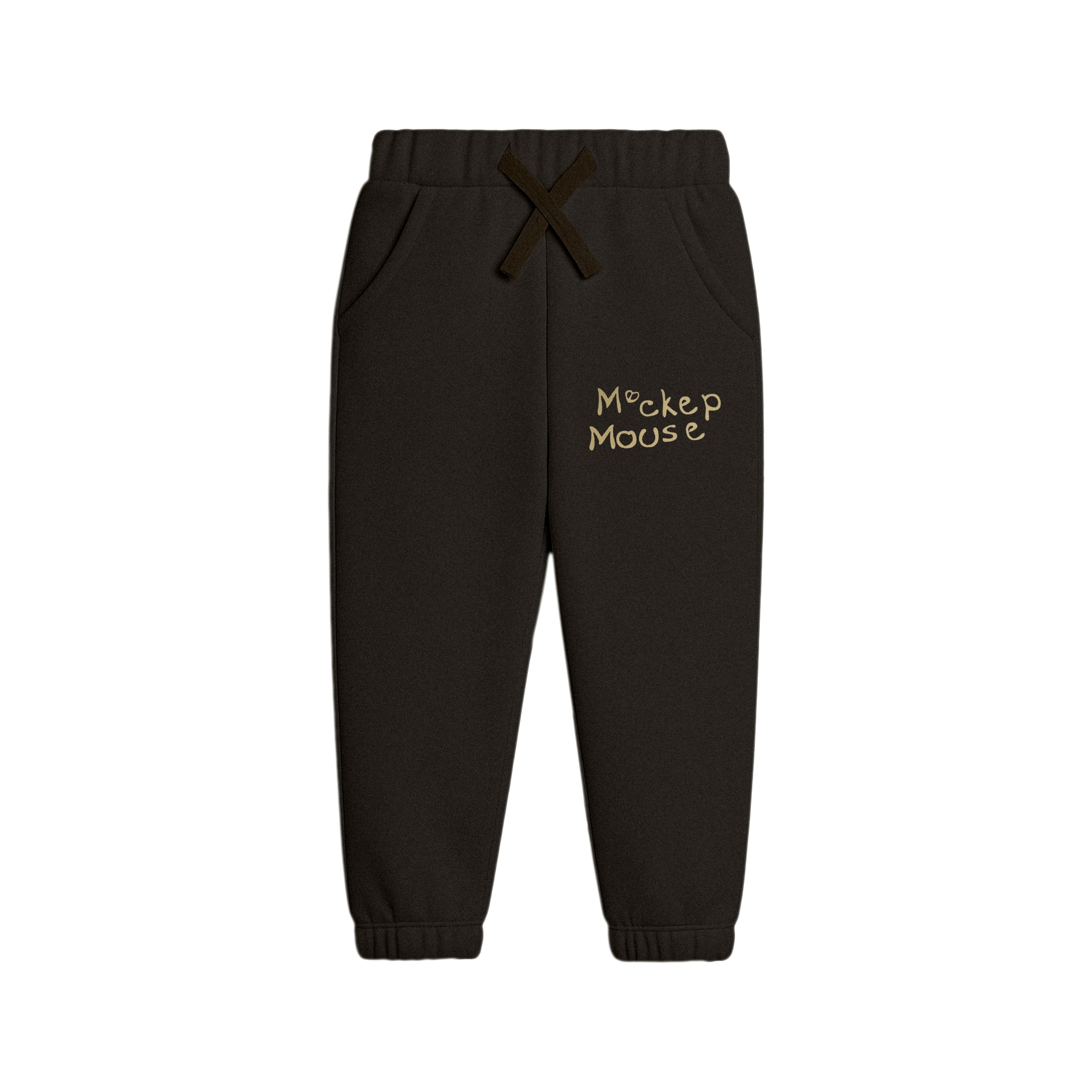 Kids “Mockep Mouse” Sweatshirt & Jogger Set – Olive Green & Black