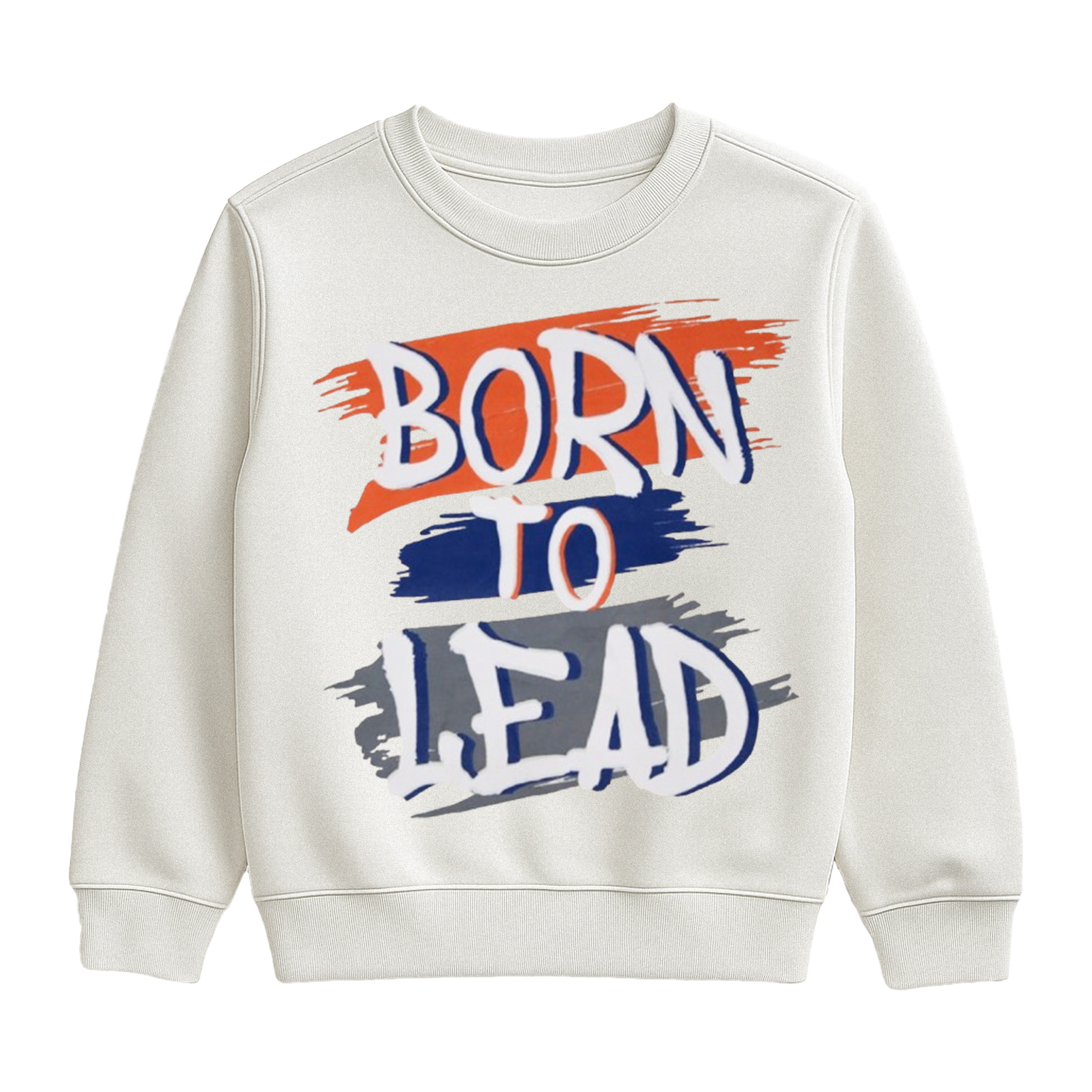 White “Born to Lead” Graphic Sweatshirt