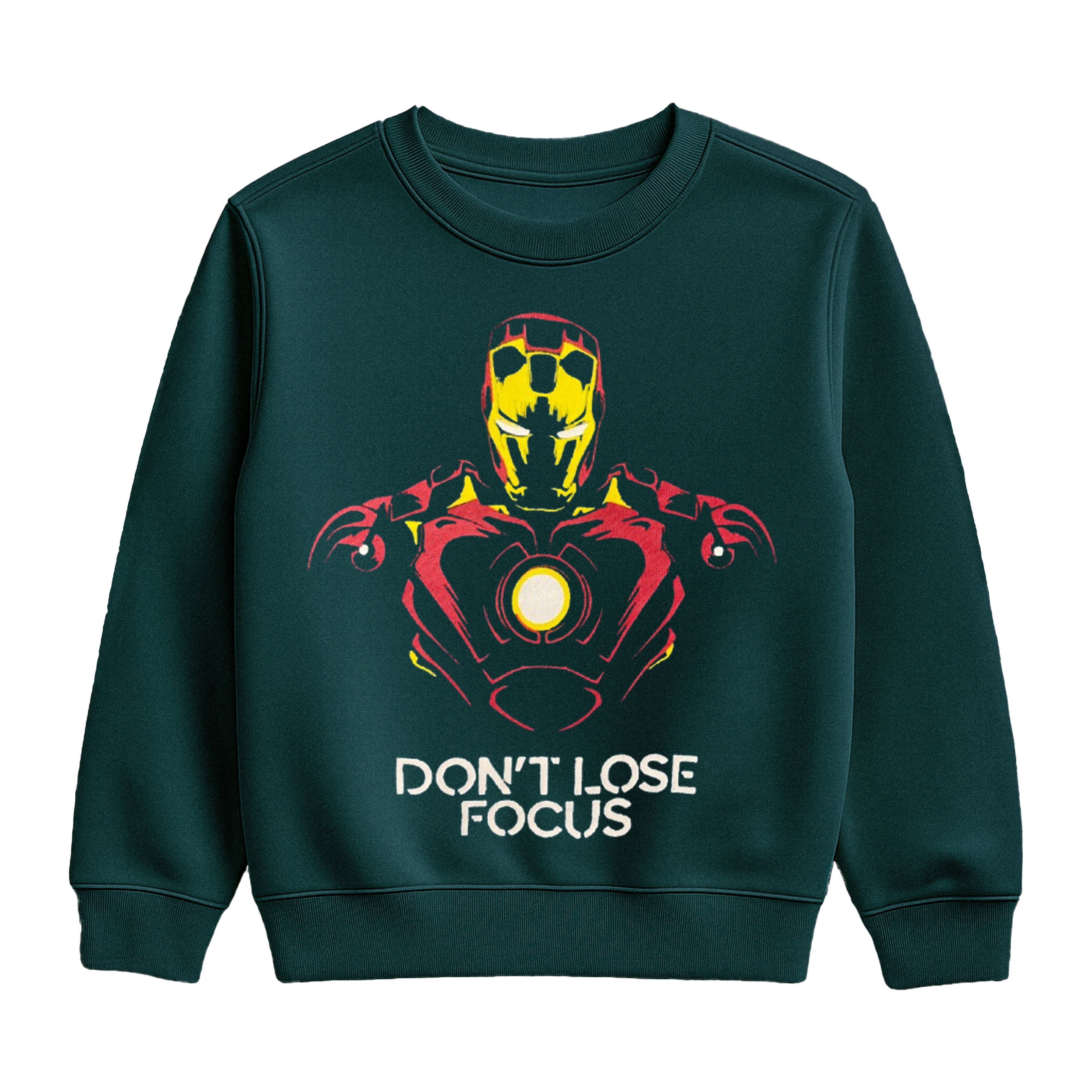 Boys’ Iron Man Sweatshirt & Jogger Set – Dark Green