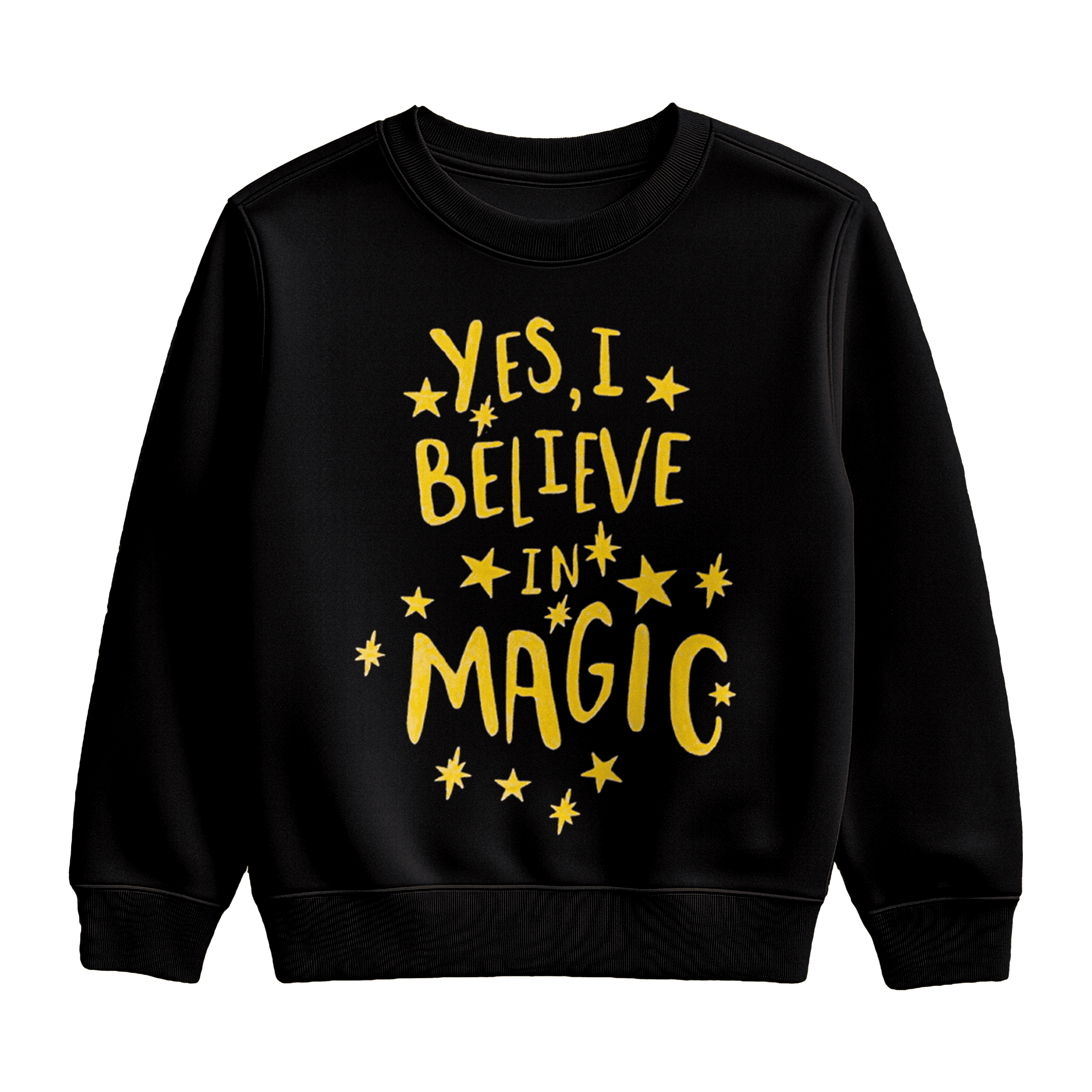 Black “I Believe in Magic” Graphic Sweatshirt