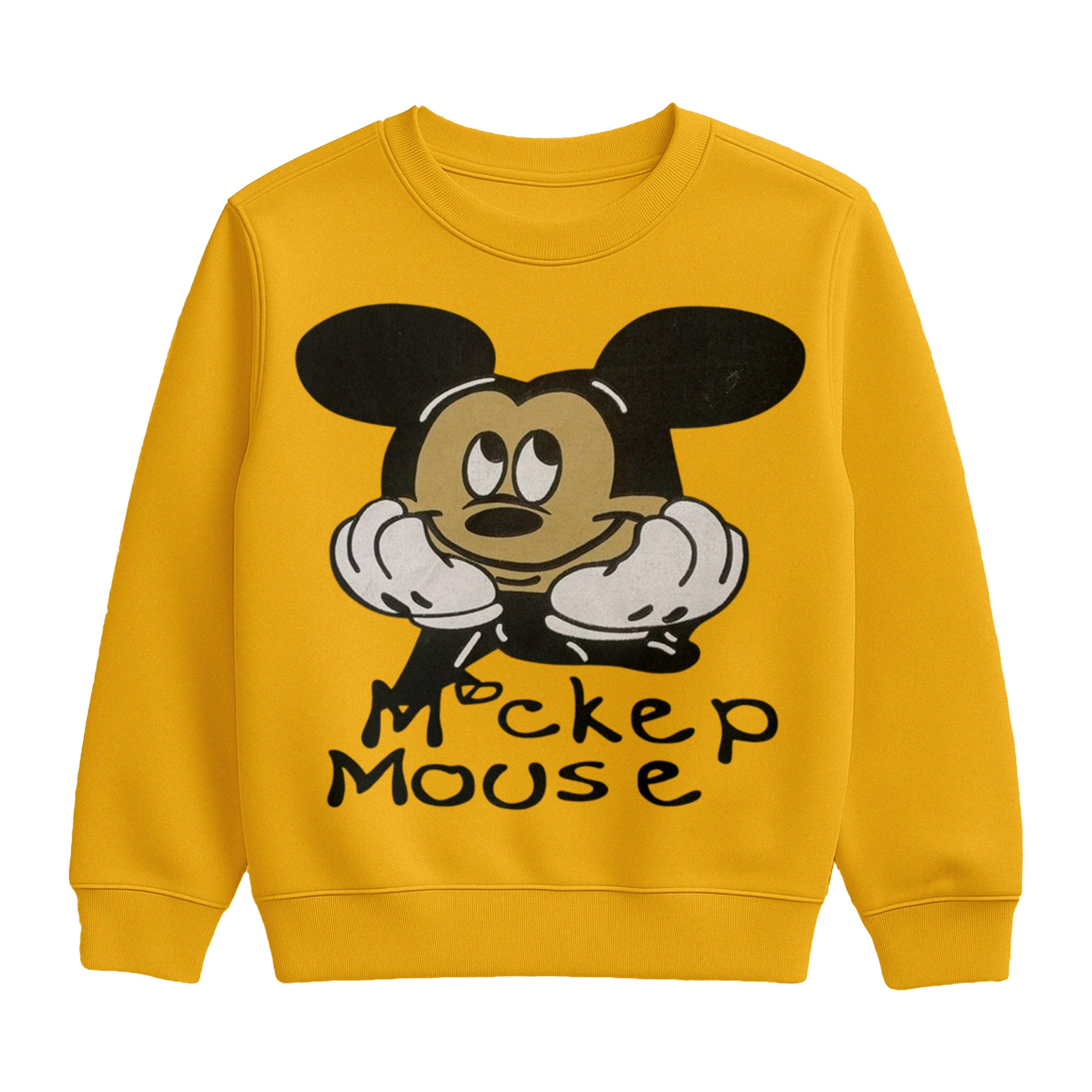 Kids “Mockep Mouse” Sweatshirt & Jogger Set – Yellow & Black