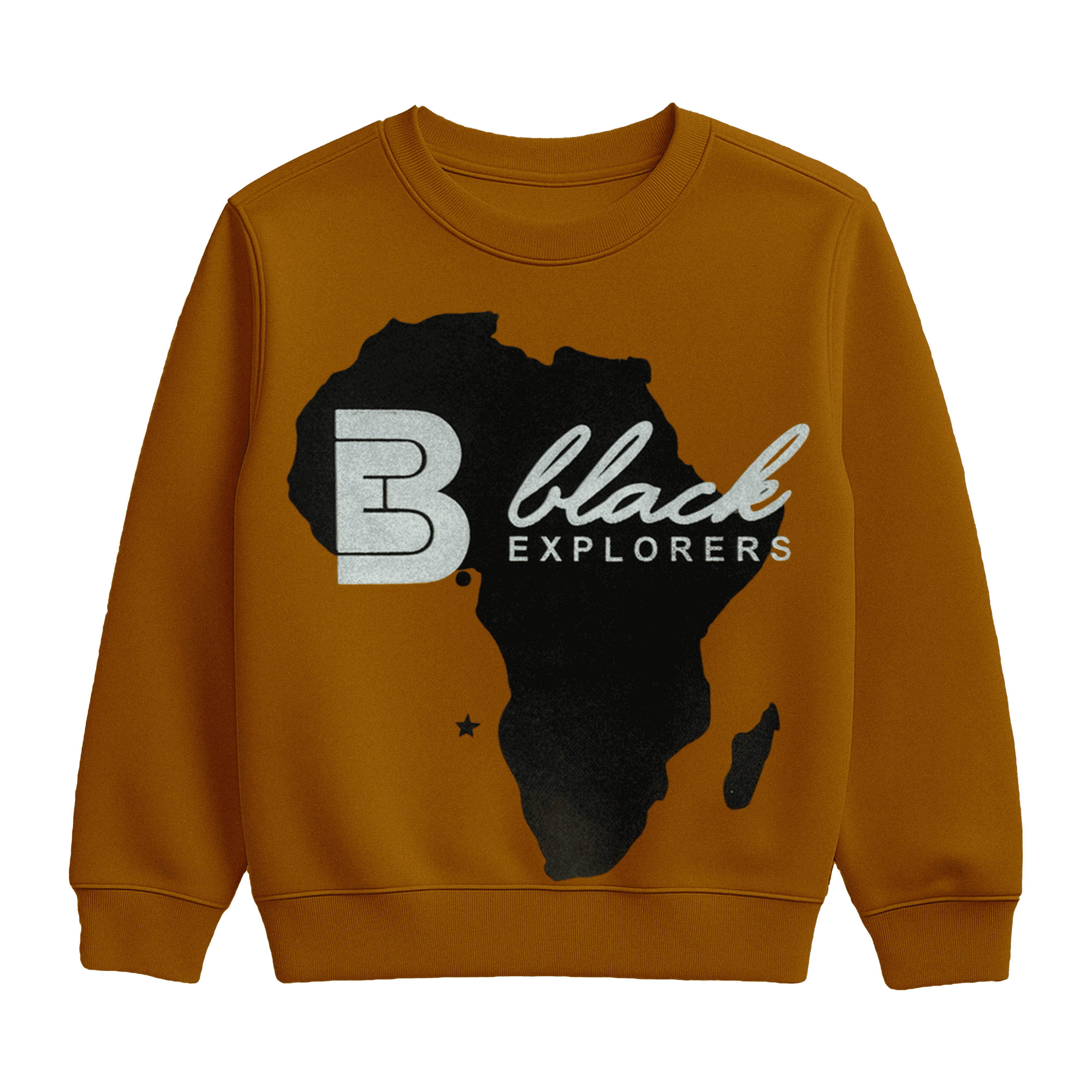 Brown “Explorers” Africa Map Sweatshirt & Jogger Suit