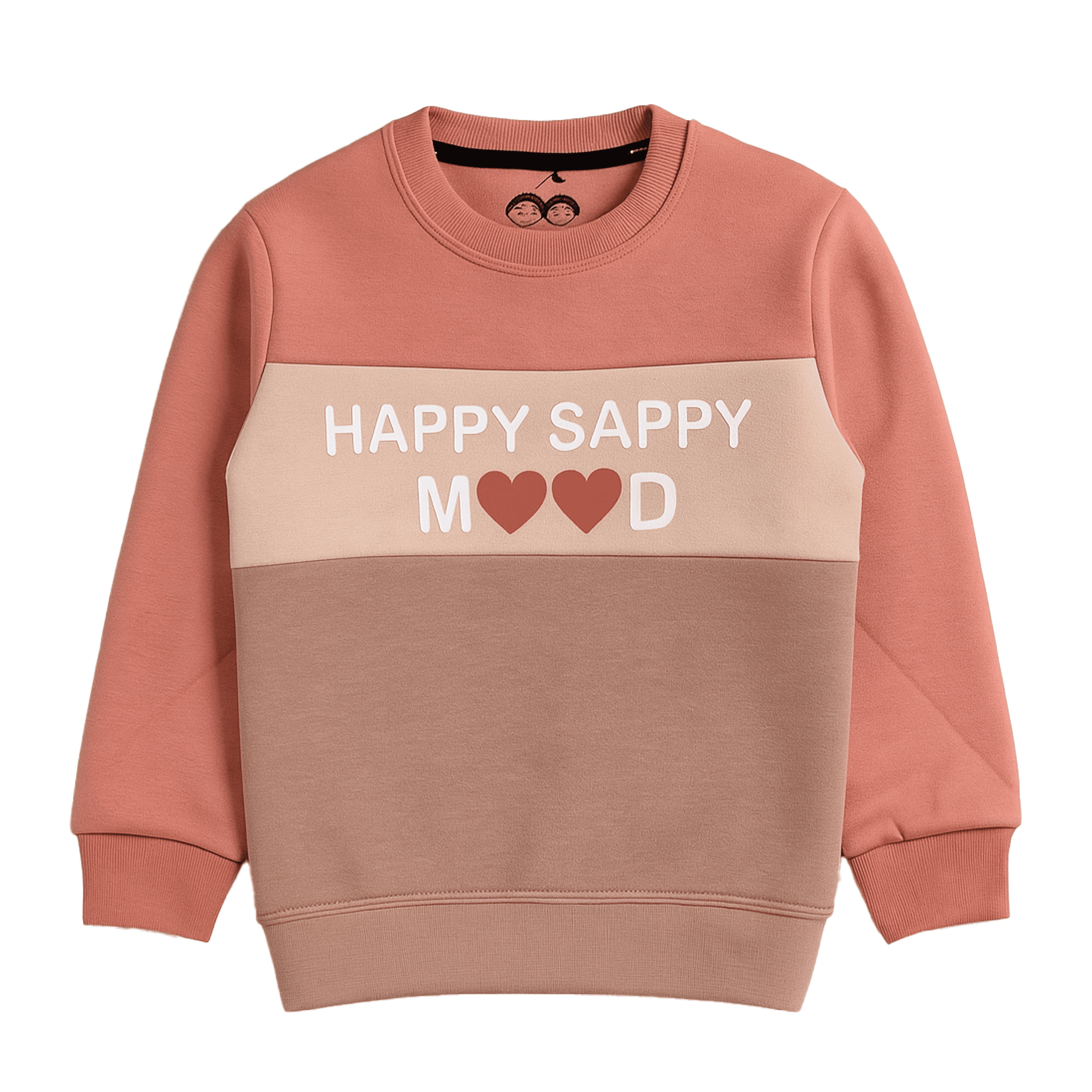 Happy Sappy Mood Colorblock Sweatshirt