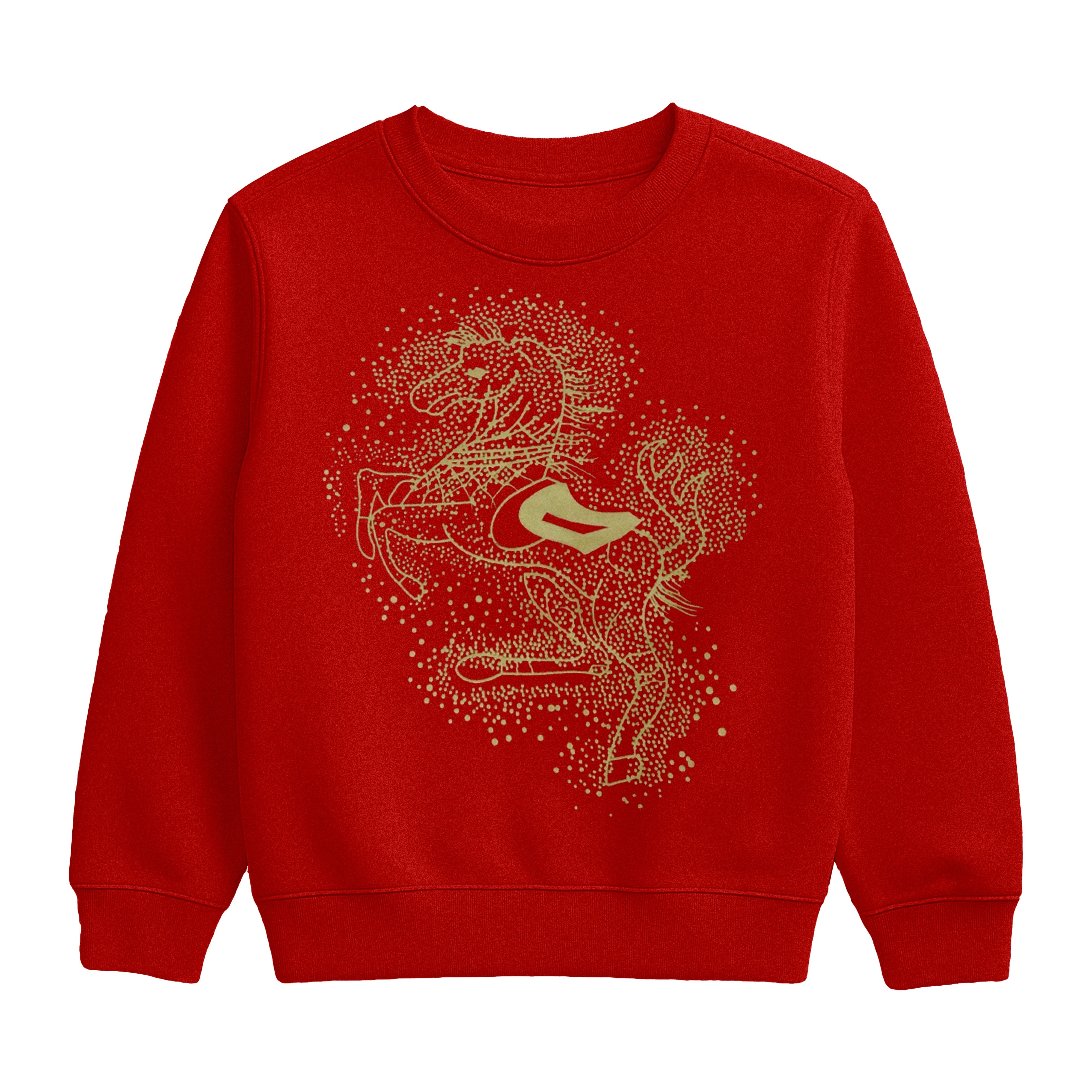 Red “The Rider” Horse Graphic Sweatshirt & Jogger Suit