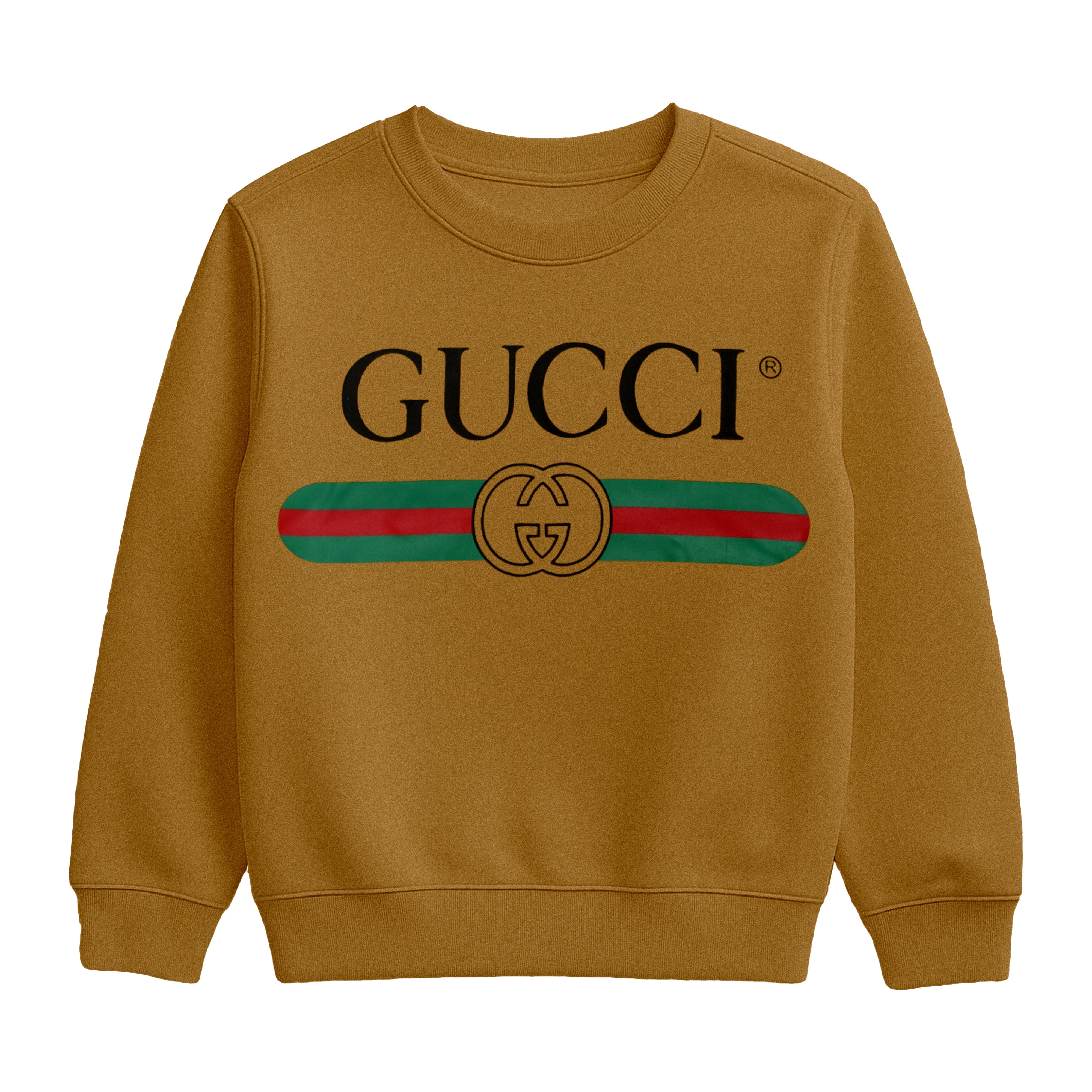 Brown Gucci-Inspired Kids Sweatshirt & Trouser
