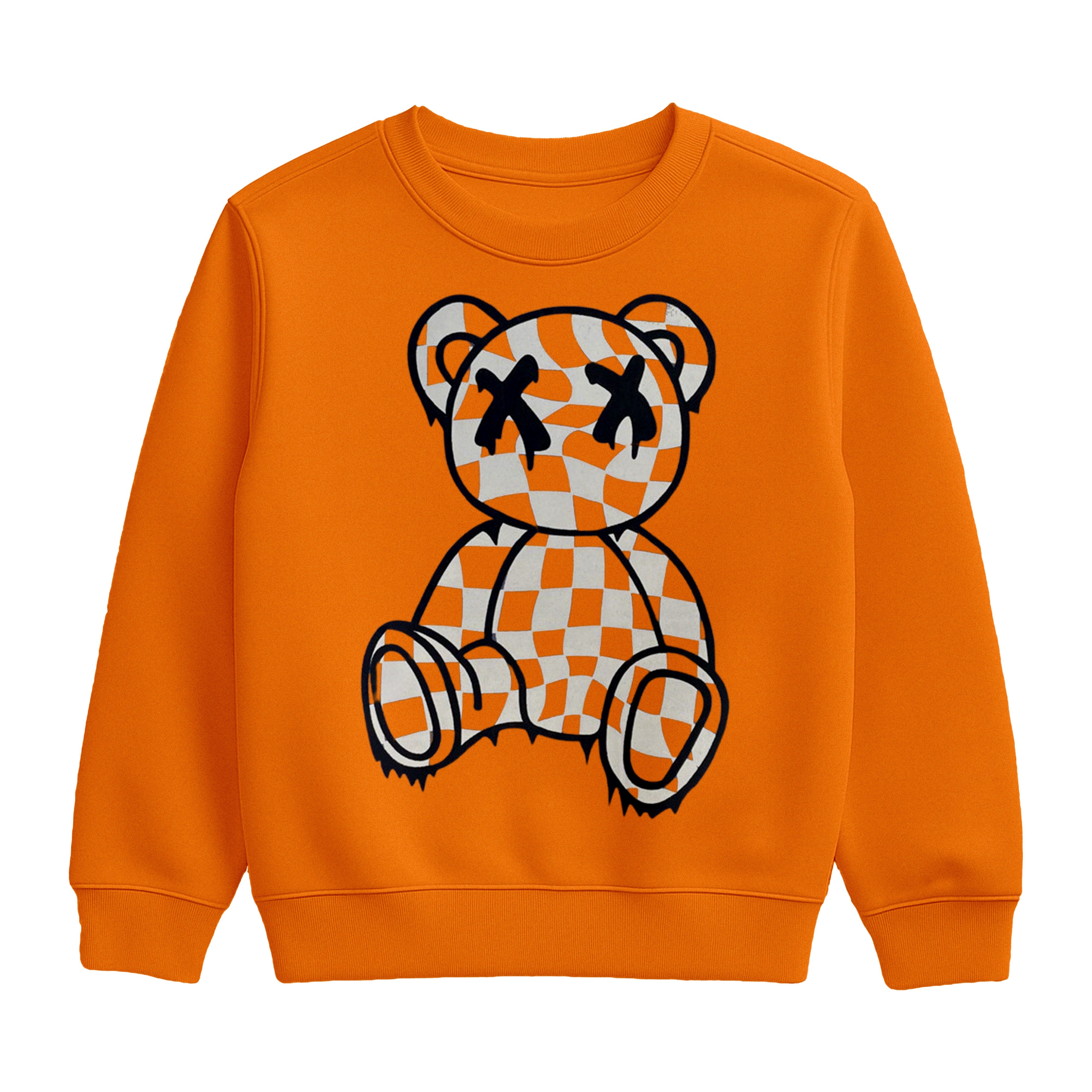 Checkered Teddy Bear Sweatshirt and Joggers Suit