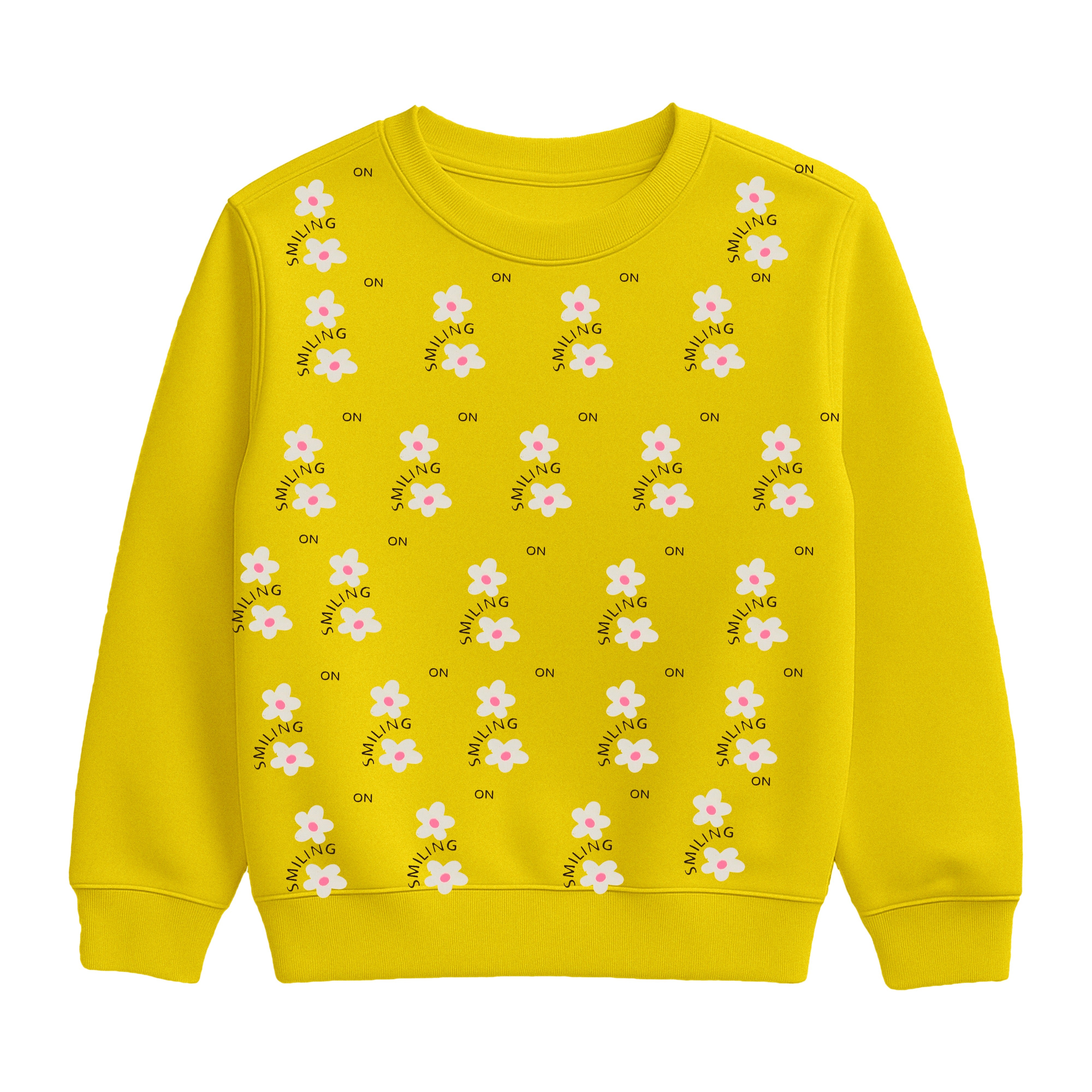 Yellow "Keep Smiling" Loungewear Set