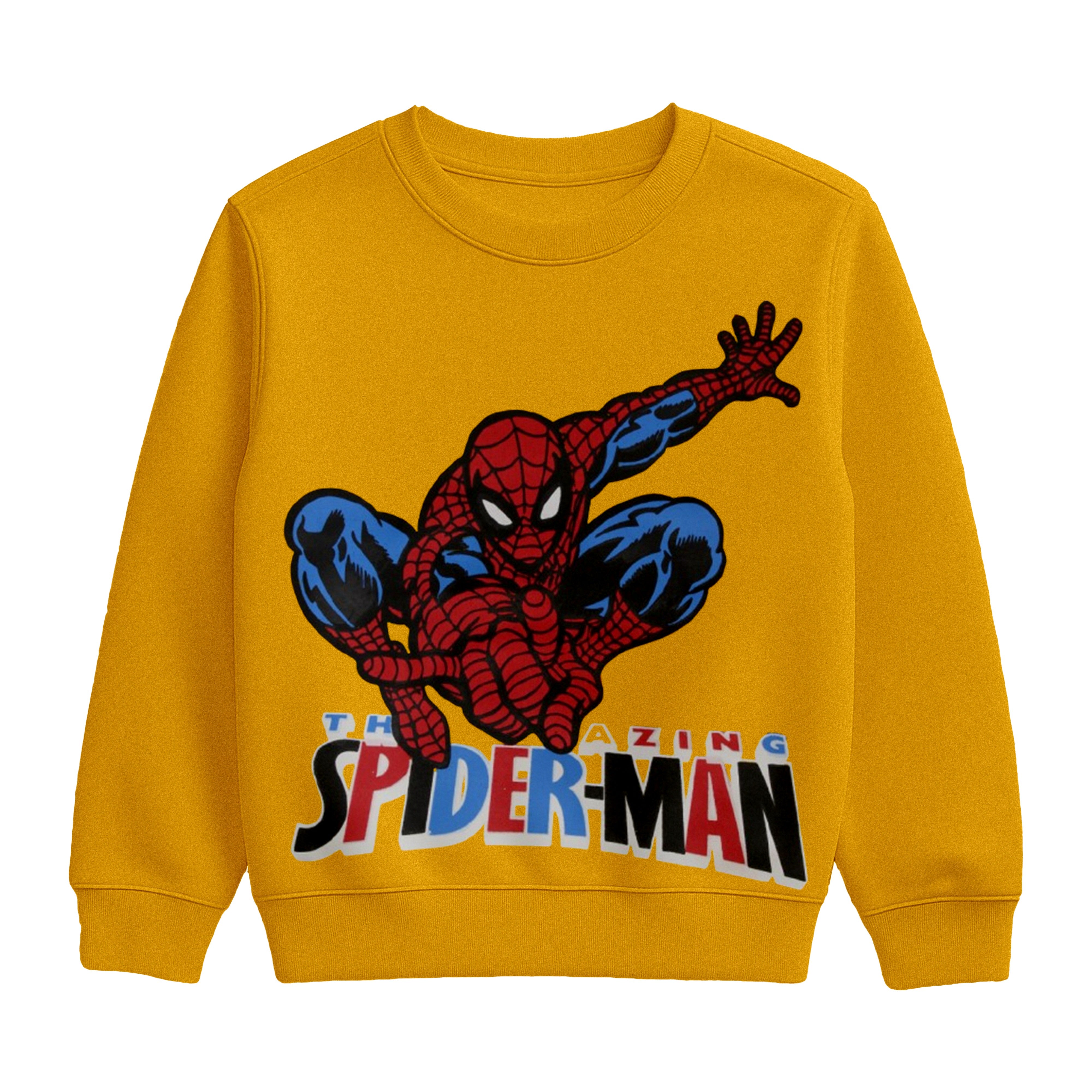 Kids “The Amazing Spider-Man” Sweatshirt & Jogger Set – Mustard Yellow