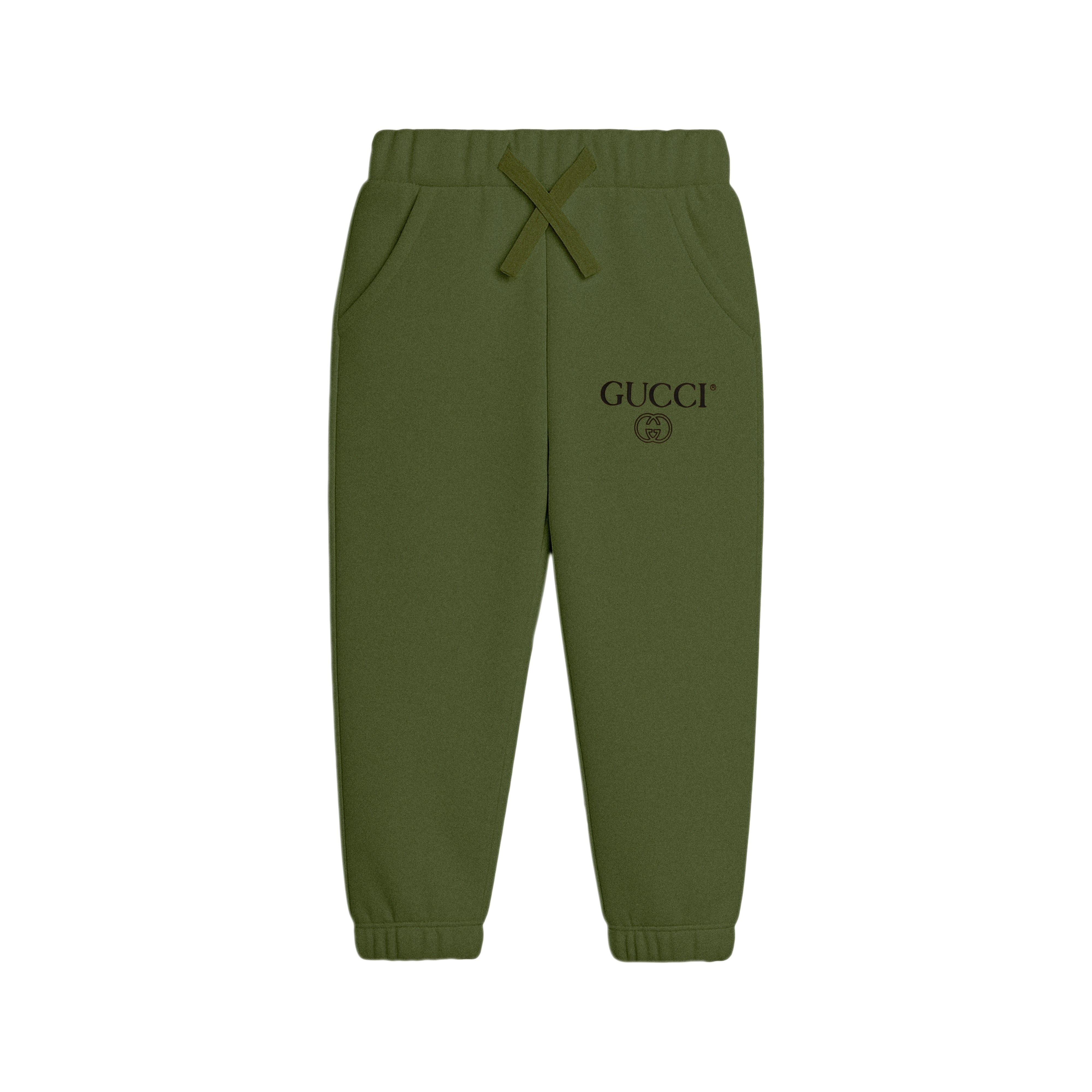 Olive Green Gucci-Inspired Kids Sweatshirt & Trouser