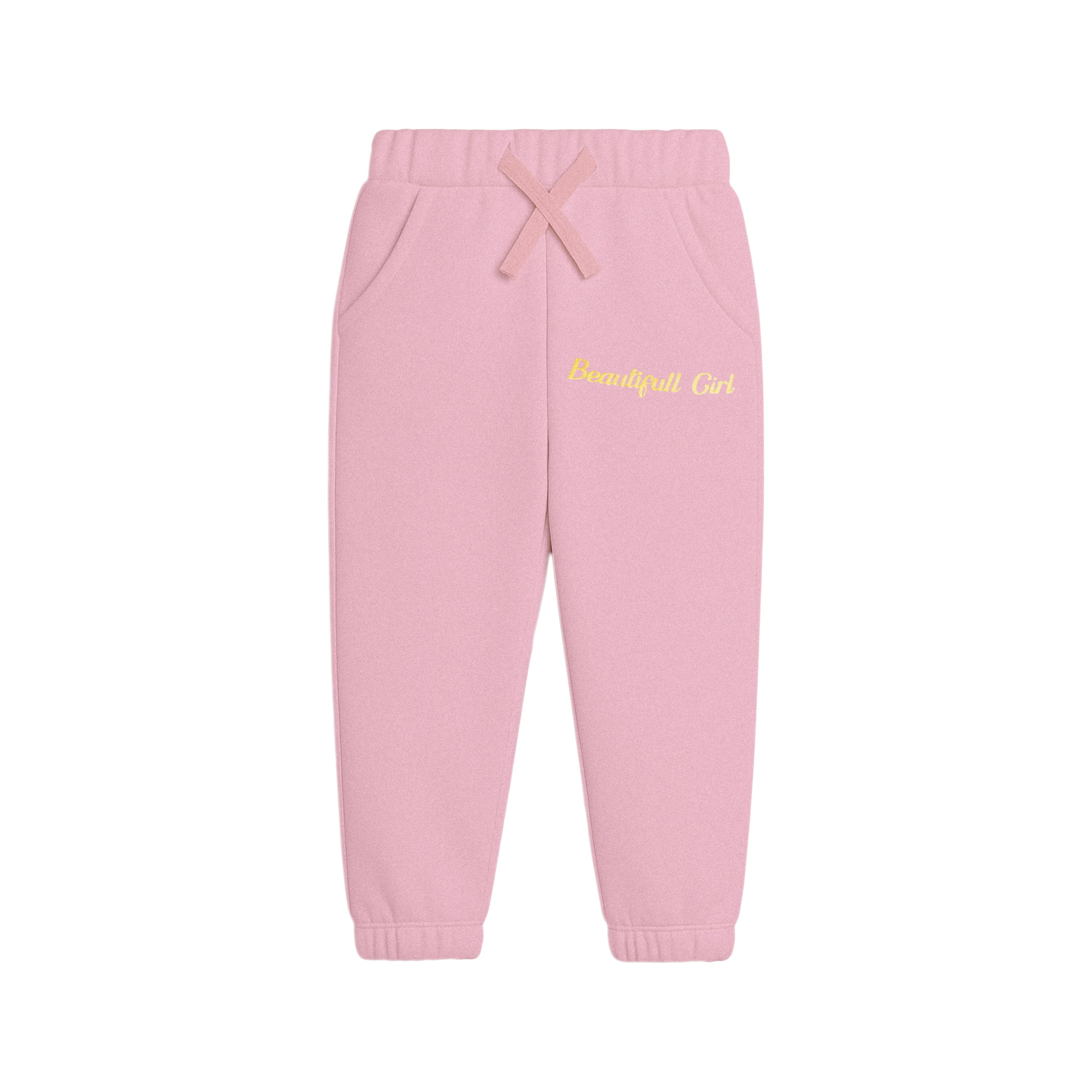 Beautiful Girl" Sweatshirt and Joggers Set (Pink)