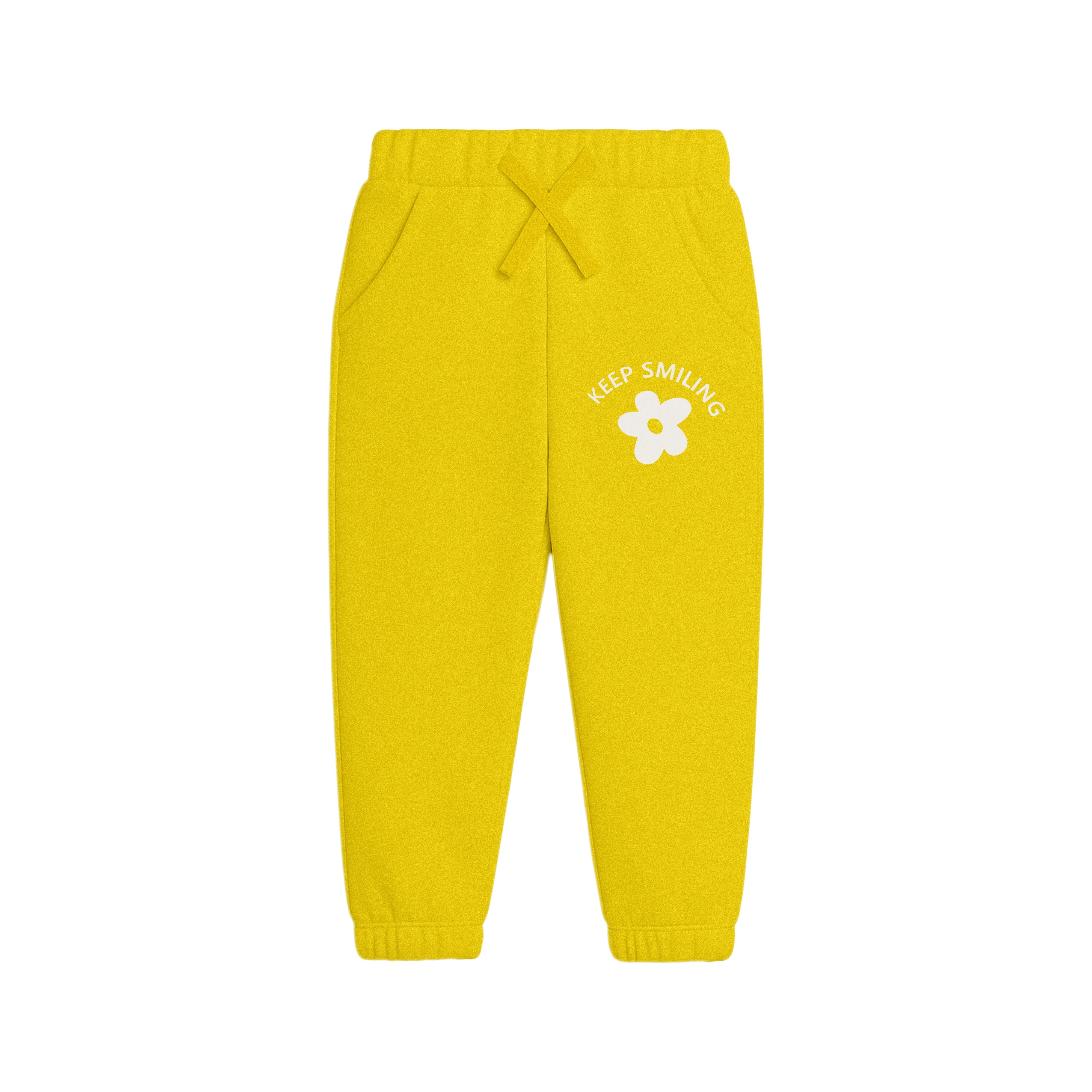 Yellow "Keep Smiling" Loungewear Set