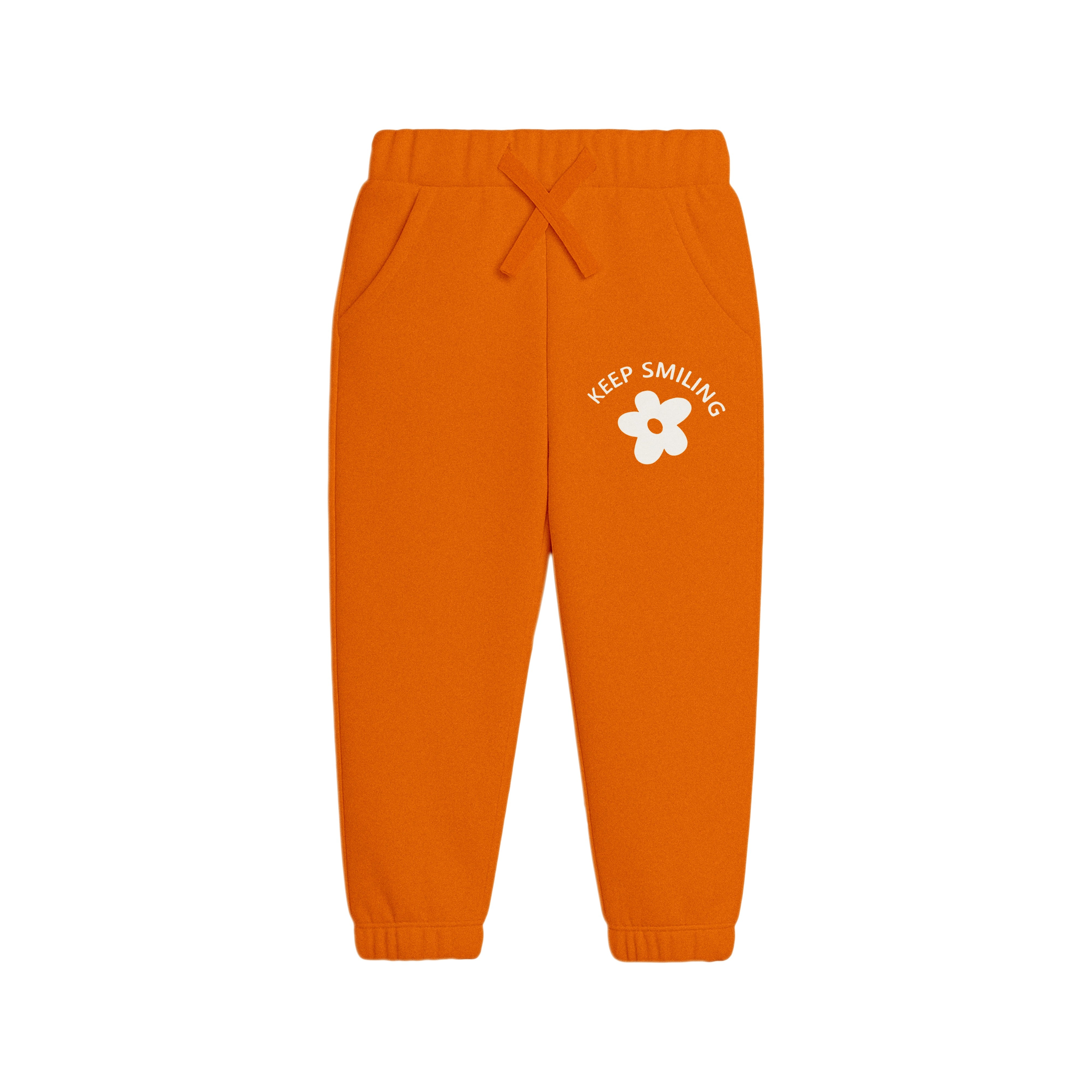 Orange "Keep Smiling" Loungewear Set